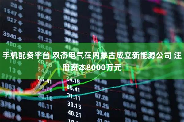 手机配资平台 双杰电气在内蒙古成立新能源公司 注册资本8000万元