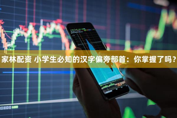 家林配资 小学生必知的汉字偏旁部首：你掌握了吗？