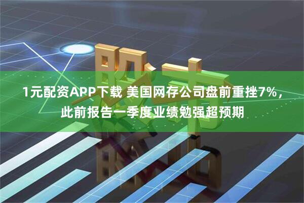 1元配资APP下载 美国网存公司盘前重挫7%，此前报告一季度业绩勉强超预期
