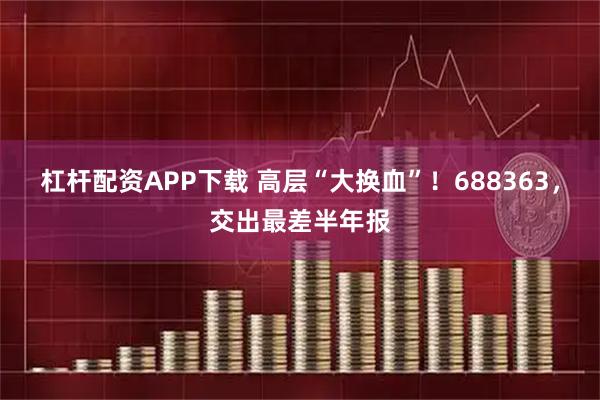 杠杆配资APP下载 高层“大换血”！688363，交出最差半年报