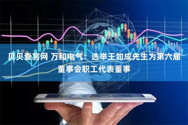贝贝查官网 万和电气：选举王如成先生为第六届董事会职工代表董事